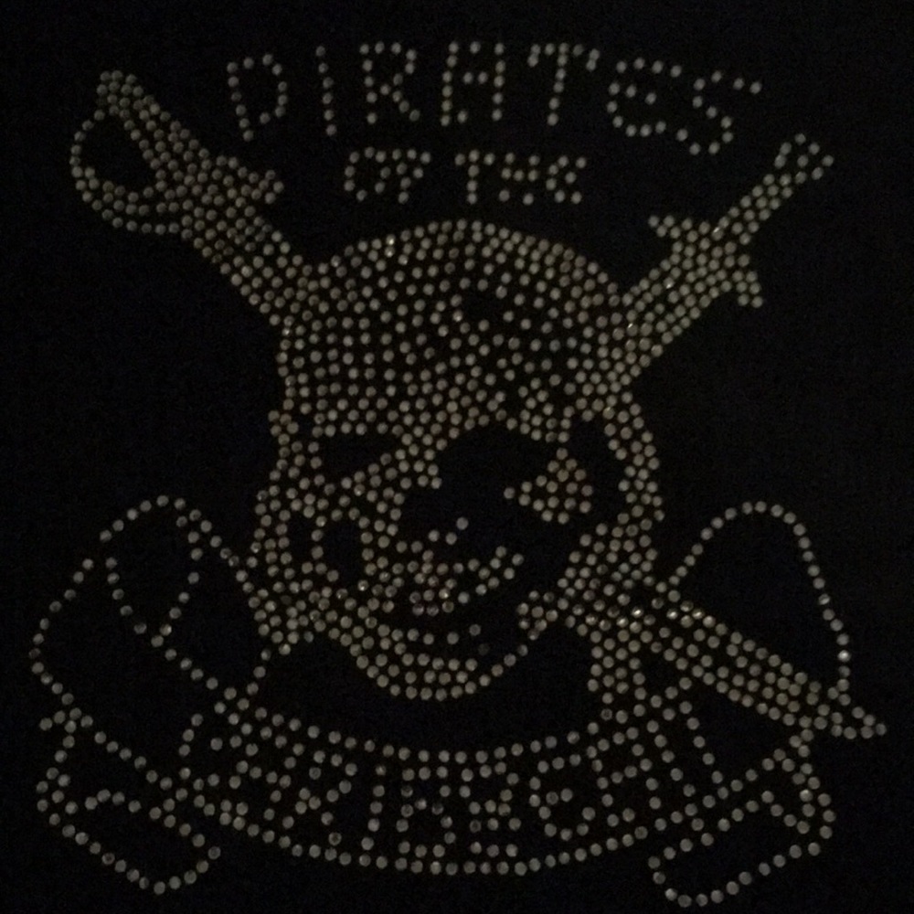 Pirates of the Caribbean rhinestone t shirt S